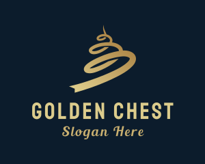 Gradient Gold Ribbon logo design