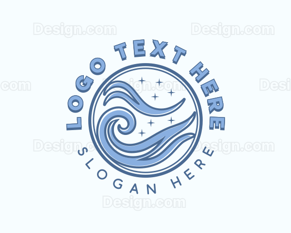 Ocean Surfing Tide Logo