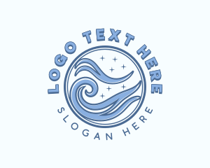 Ocean Surfing Tide Logo