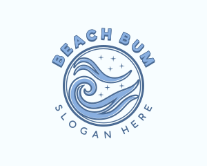 Ocean Surfing Tide logo design