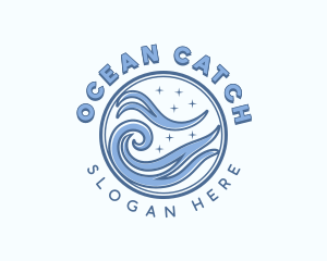 Ocean Surfing Tide logo design