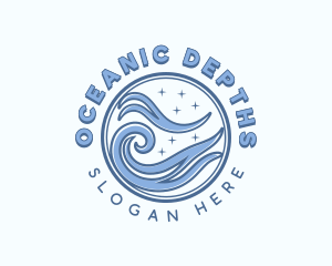 Ocean Surfing Tide logo design