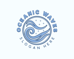 Ocean Surfing Tide logo design