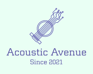 Tech String Instrument  logo design