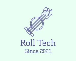 Tech String Instrument  logo design