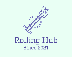 Tech String Instrument  logo design