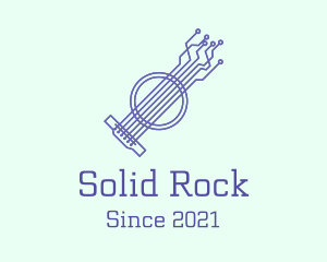 Tech String Instrument  logo design