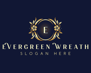 Floral Wreath Insignia logo design