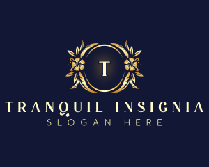 Floral Wreath Insignia logo