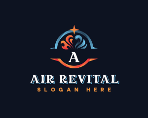 HVAC Heating Cooling logo design