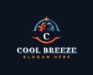 HVAC Heating Cooling logo design