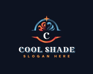 HVAC Heating Cooling logo design