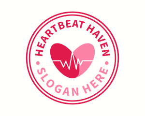 Red Round Heartbeat logo