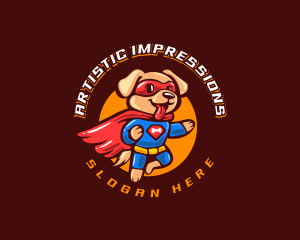 Super Puppy Hero logo design