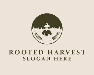 Farmer Wheat Grass logo design