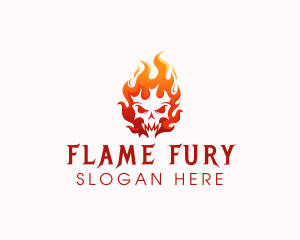 Skull Flame Gaming logo design