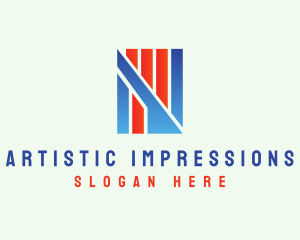 Modern Graph Letter N  logo design