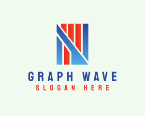 Modern Graph Letter N  logo