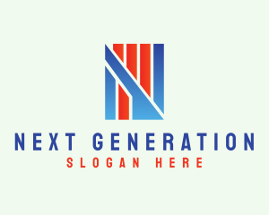 Modern Graph Letter N  logo design