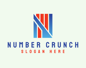 Modern Graph Letter N  logo design