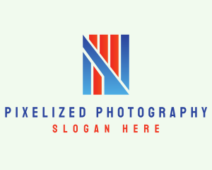 Modern Graph Letter N  logo design