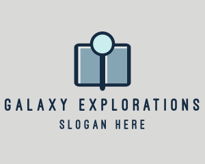 Magnifying Glass Book  logo design