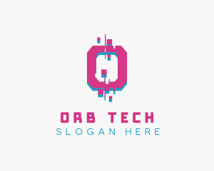 Digital Glitch Tech  logo design