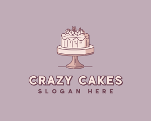 Wedding Floral Cake logo design