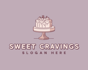 Wedding Floral Cake logo design