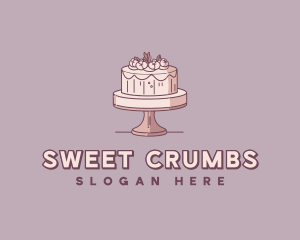 Wedding Floral Cake logo design