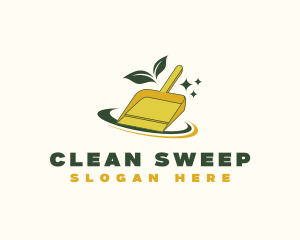 Sparkling Clean Dustpan logo design