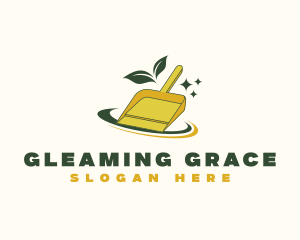 Sparkling Clean Dustpan logo design