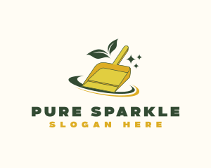 Sparkling Clean Dustpan logo design