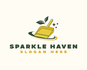 Sparkling Clean Dustpan logo design