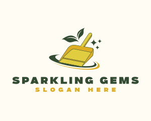 Sparkling Clean Dustpan logo design