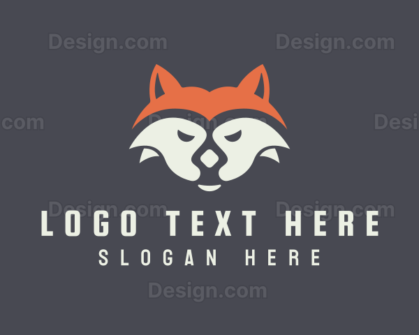 Sleepy Fox Face Logo