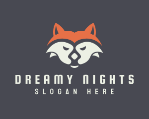 Sleepy Fox Face logo design