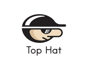 Cap Sunglasses Cartoon logo design