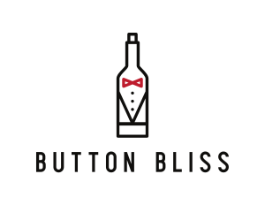 Drink Bottle Tuxedo Suit logo design