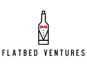 Drink Bottle Tuxedo Suit logo design