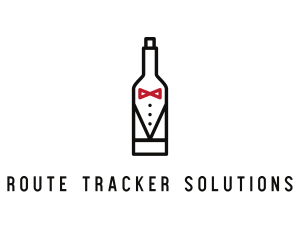 Drink Bottle Tuxedo Suit logo design