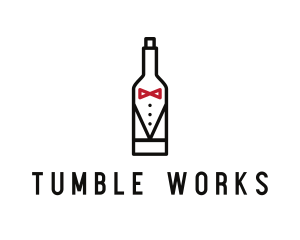 Drink Bottle Tuxedo Suit logo design