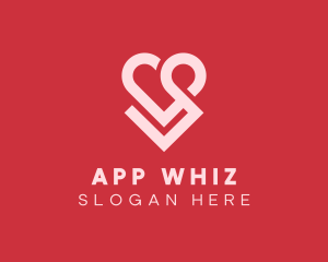 Heart Dating App logo design