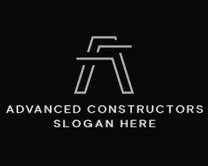 Construction Builder Letter A logo design