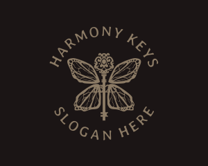 Butterfly Key Boutique logo design