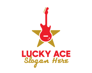 Rock Guitar Music Band logo design