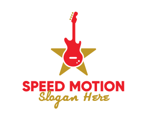 Rock Guitar Music Band logo design