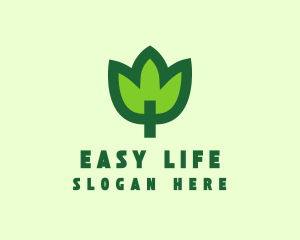 Green Eco Leaf logo design