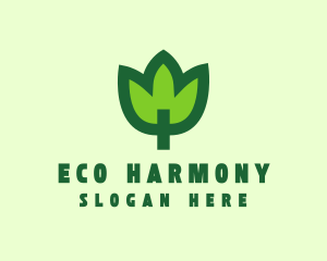 Green Eco Leaf logo design