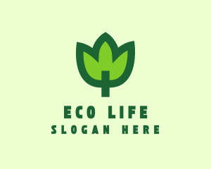 Green Eco Leaf logo design